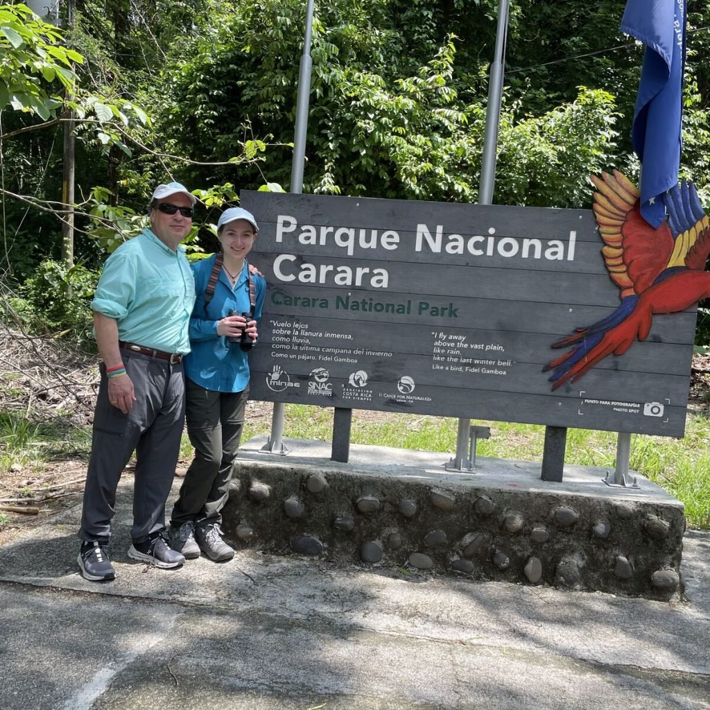 Entrance of Carara National Park, birdwatching tour in Costa Rica