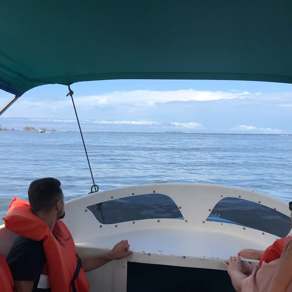 Boat ride on the Pacific Ocean heading to Corcovado National Park