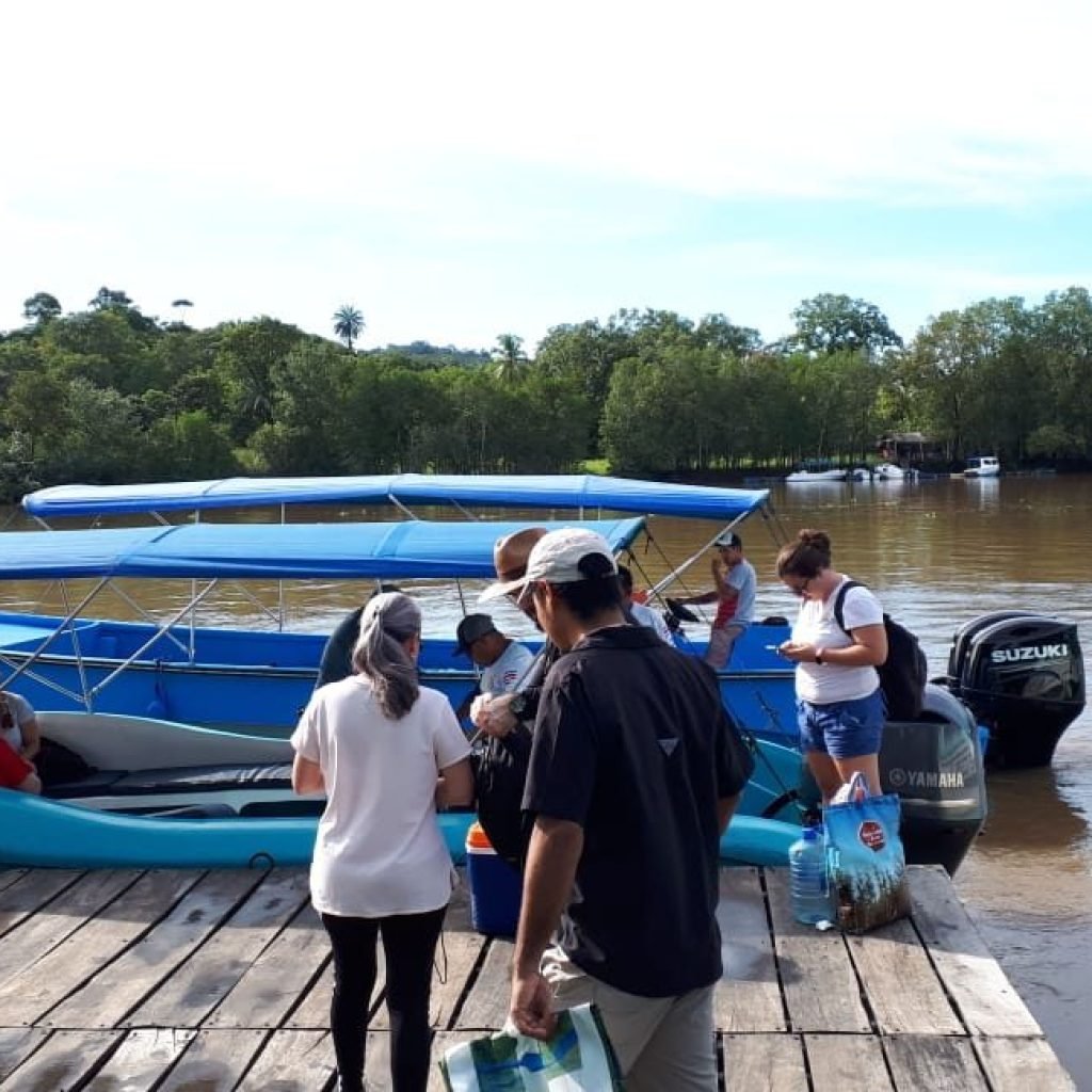 Boats at the Sierpe river dock before the Corcovado National Park expedition